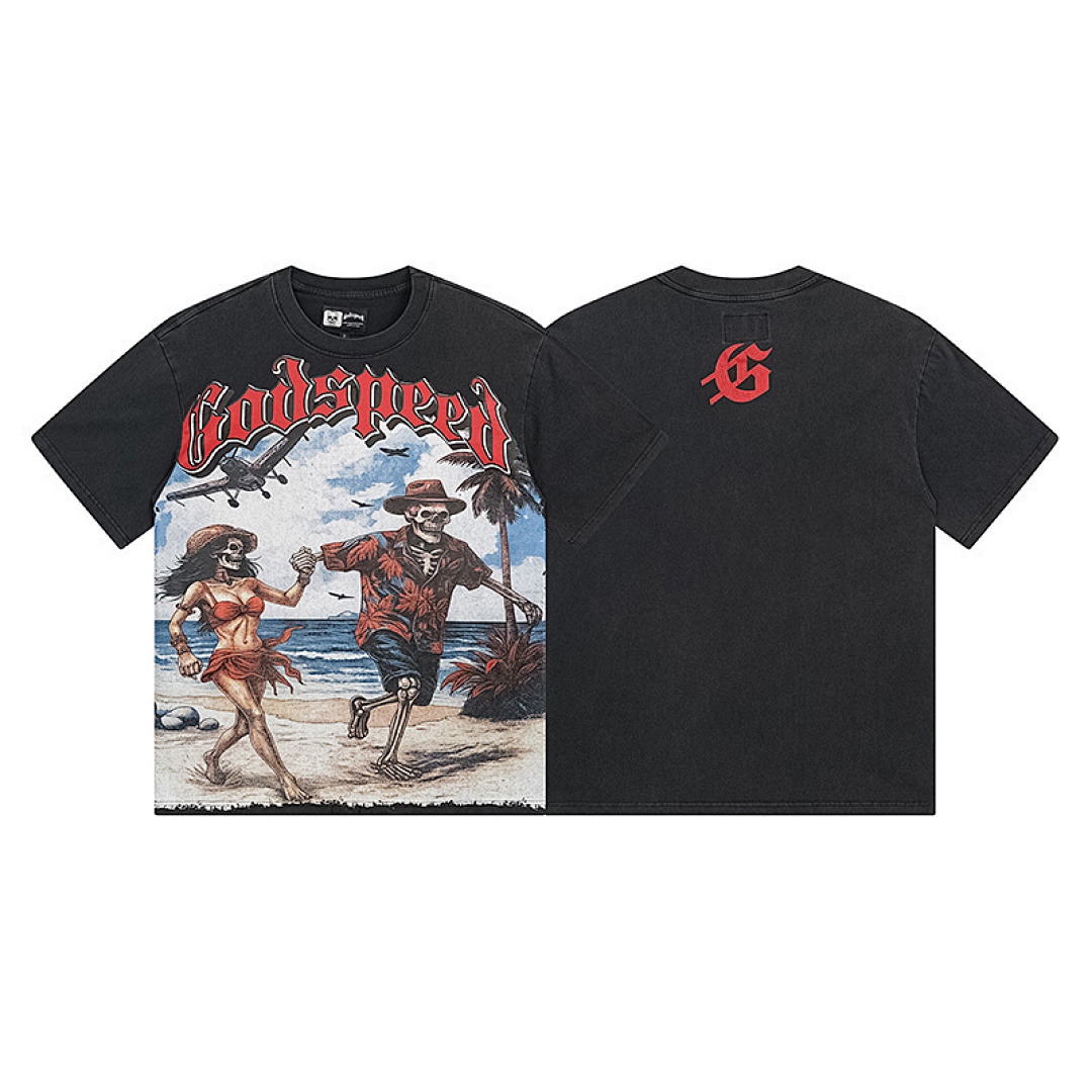 GodSpeed T-Shirt — 1152 (Washed Black) Angle 1