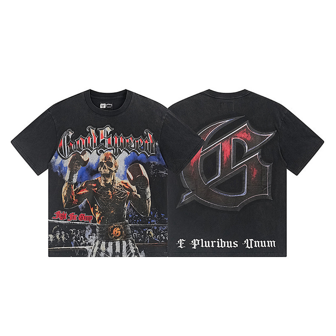 GodSpeed T-Shirt — 1160 (Washed Black) Angle 1