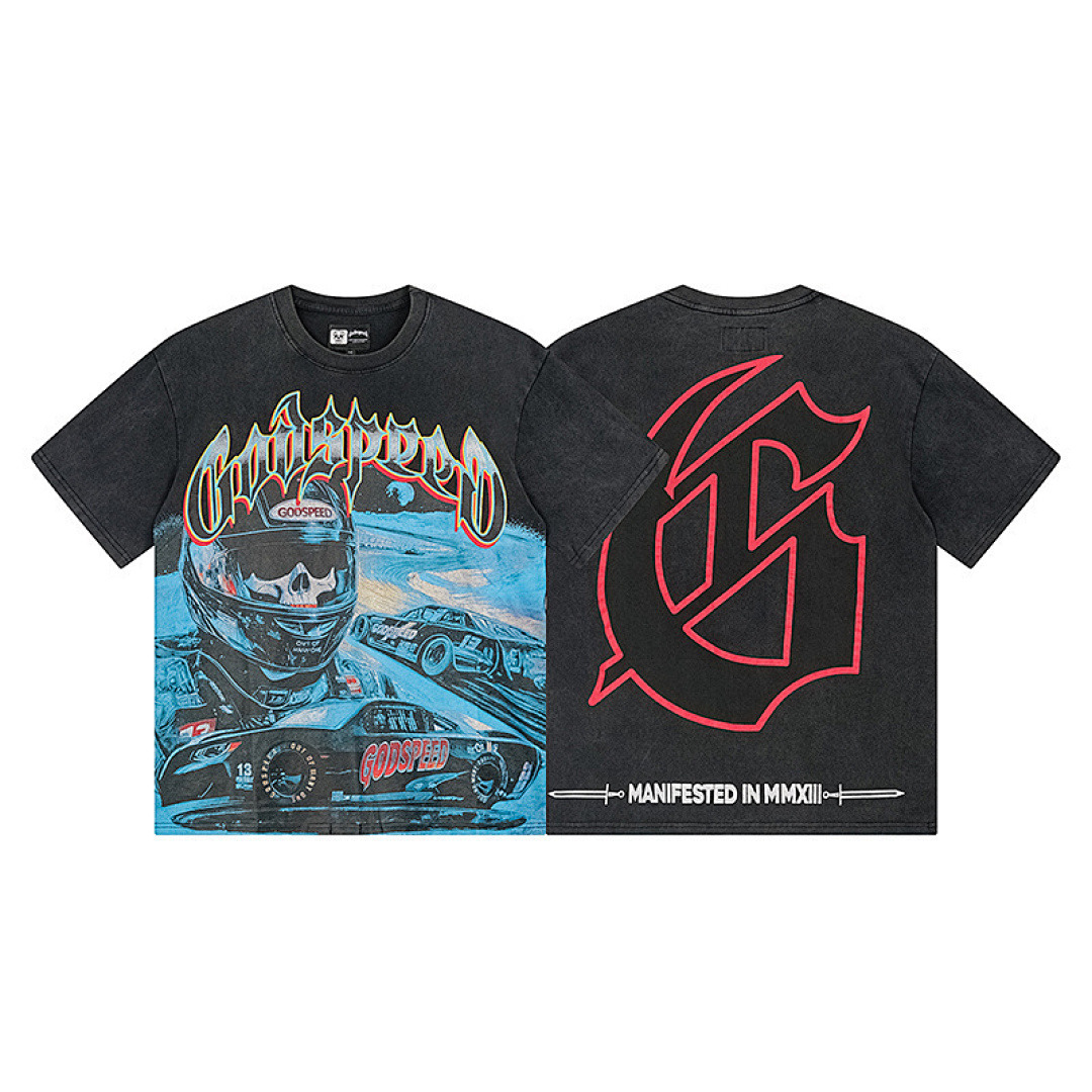 GodSpeed T-Shirt — 1165 (Washed Black) Angle 1
