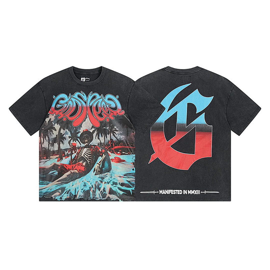 GodSpeed T-Shirt — 1166 (Washed Black) Angle 1