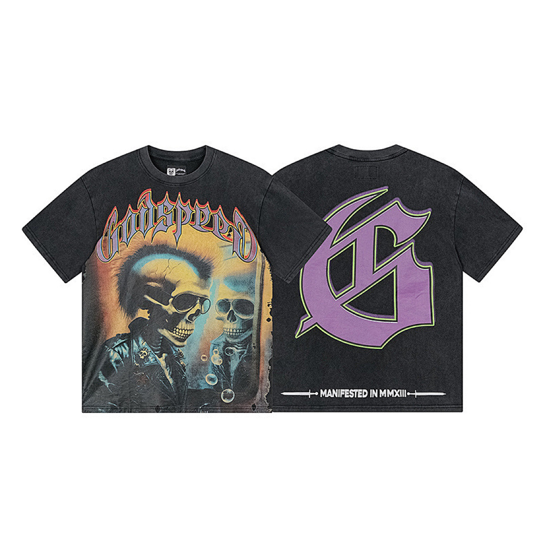 GodSpeed T-Shirt — 1169 (Washed Black) Angle 1