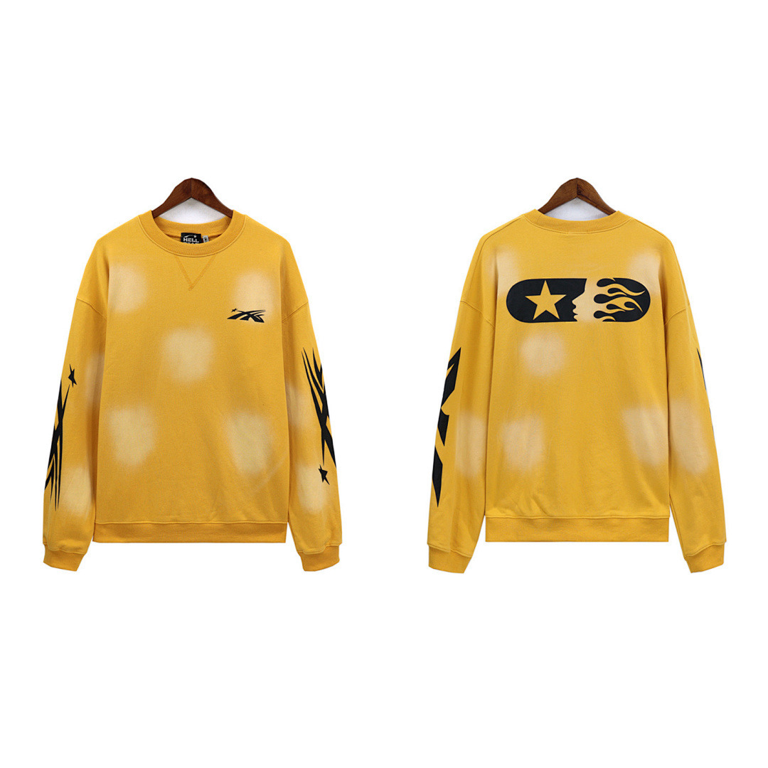 Hellstar Long Sleeve — BRA-7545 (Yellow) Angle 1