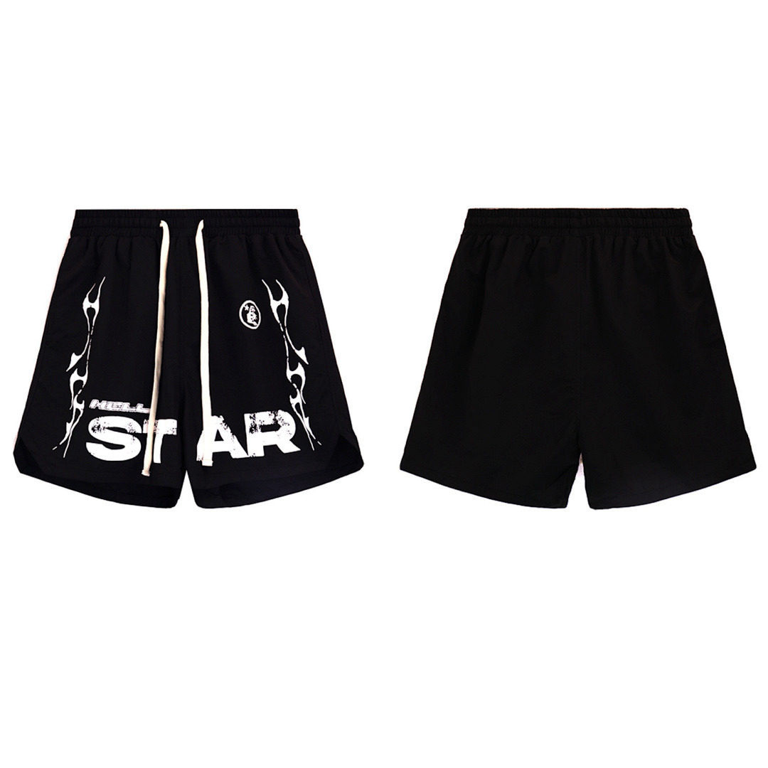 Hellstar Shorts — BRA-8606 (Black) Angle 1