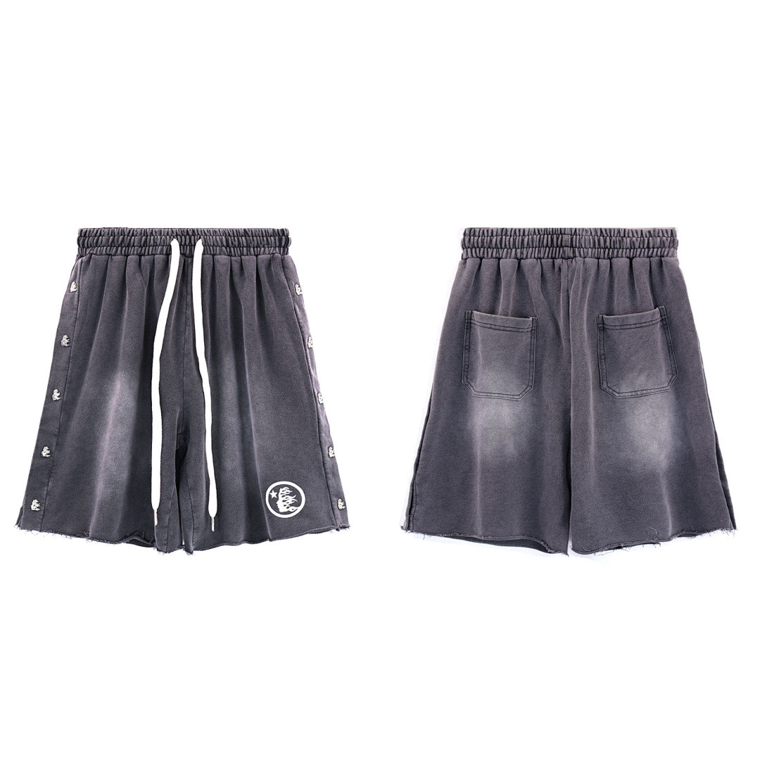 Hellstar Shorts — BRA-8620 (Black) Angle 1