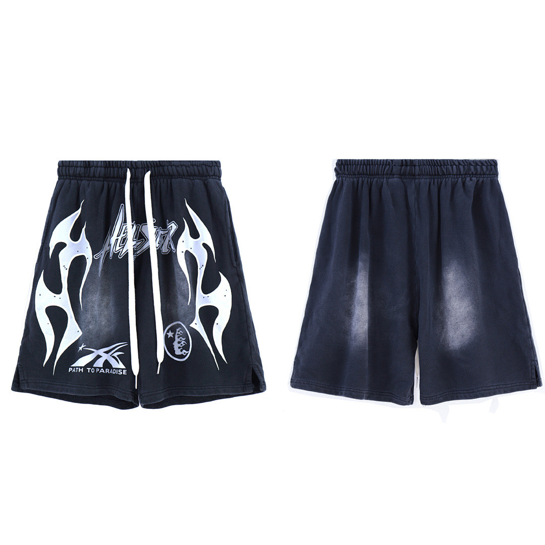 Hellstar Shorts — BRA-8625 (Black) Angle 1