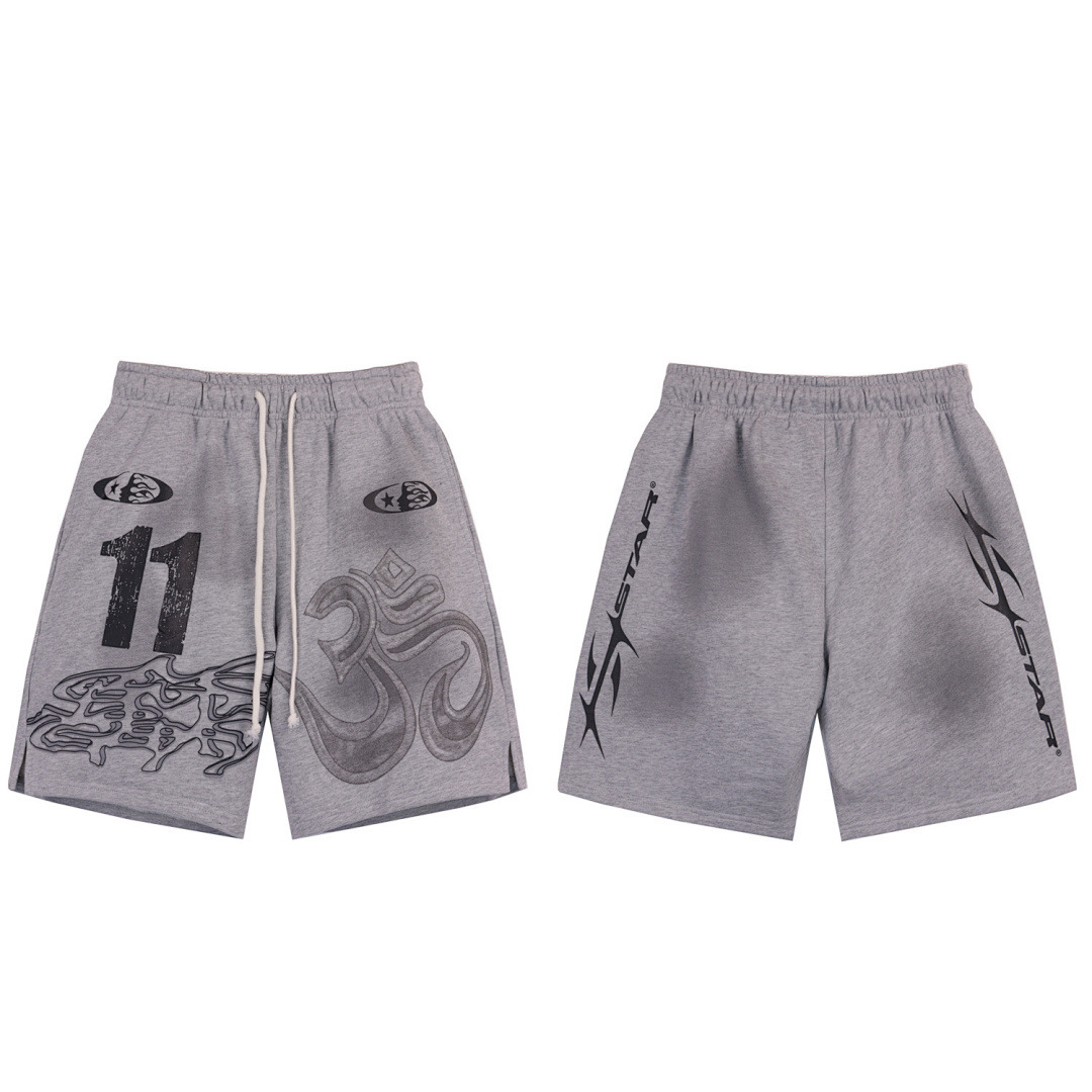 Hellstar Shorts — BRA-8653 (Gray) Angle 1