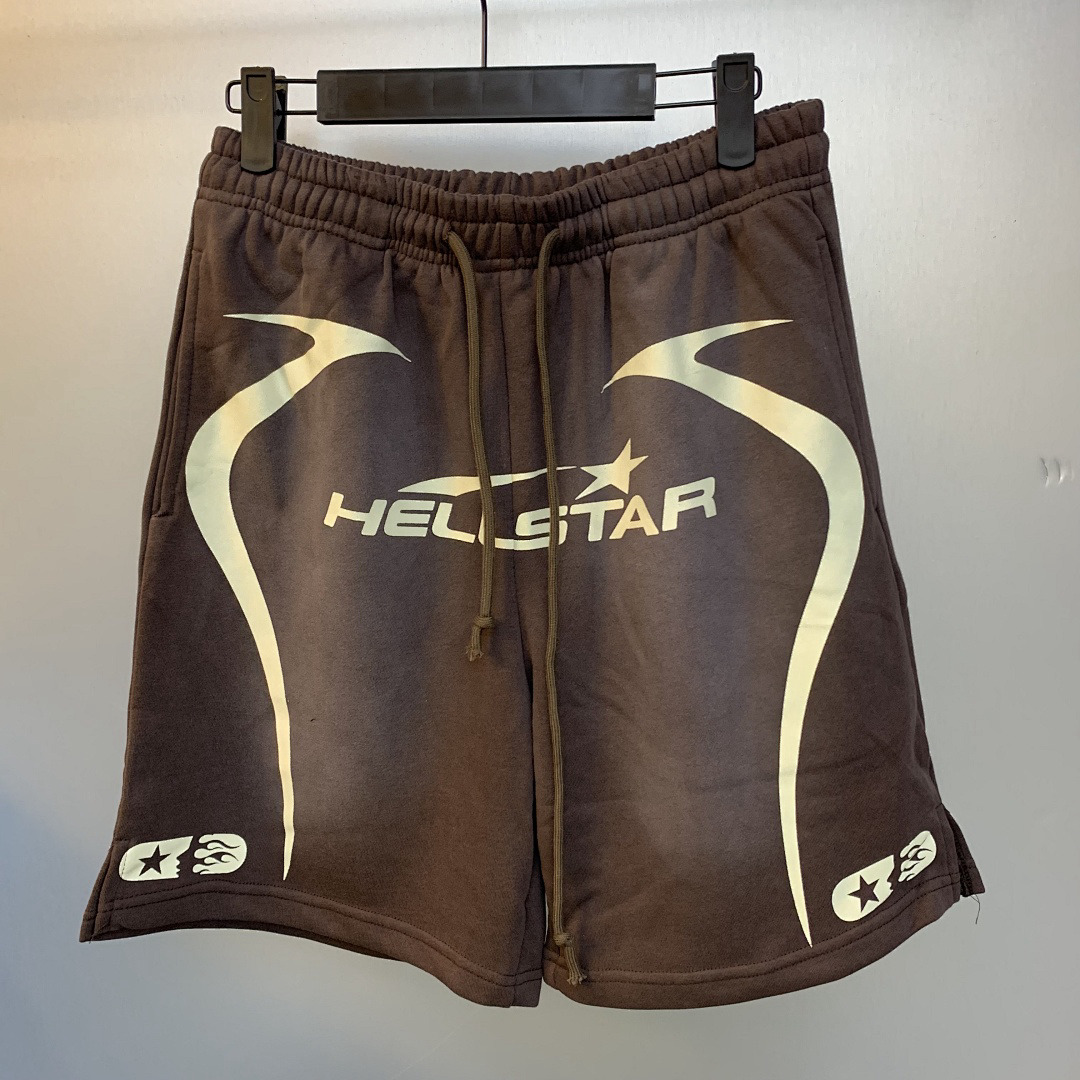 Hellstar Shorts — H619 (Brown) Angle 1