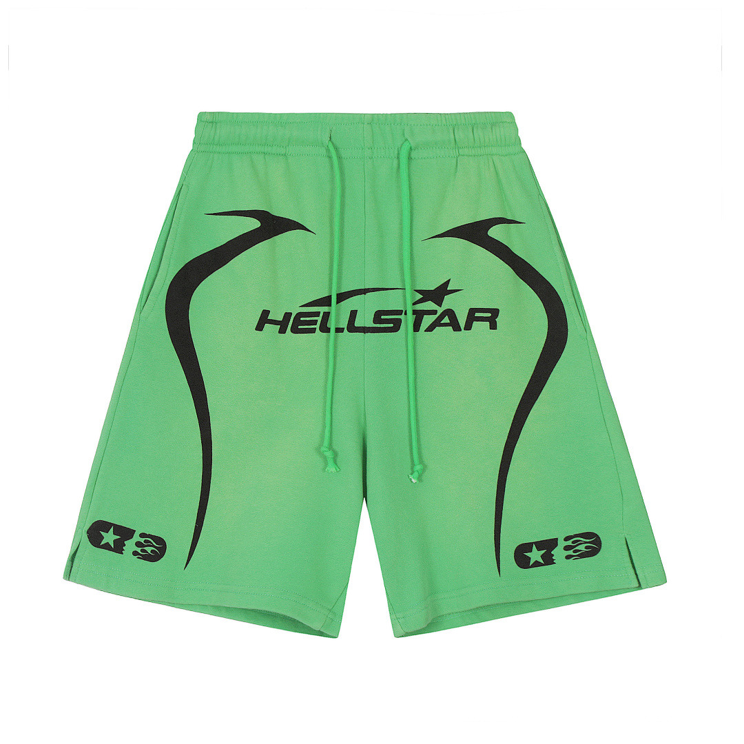 Hellstar Shorts — H619 (Green) Angle 1