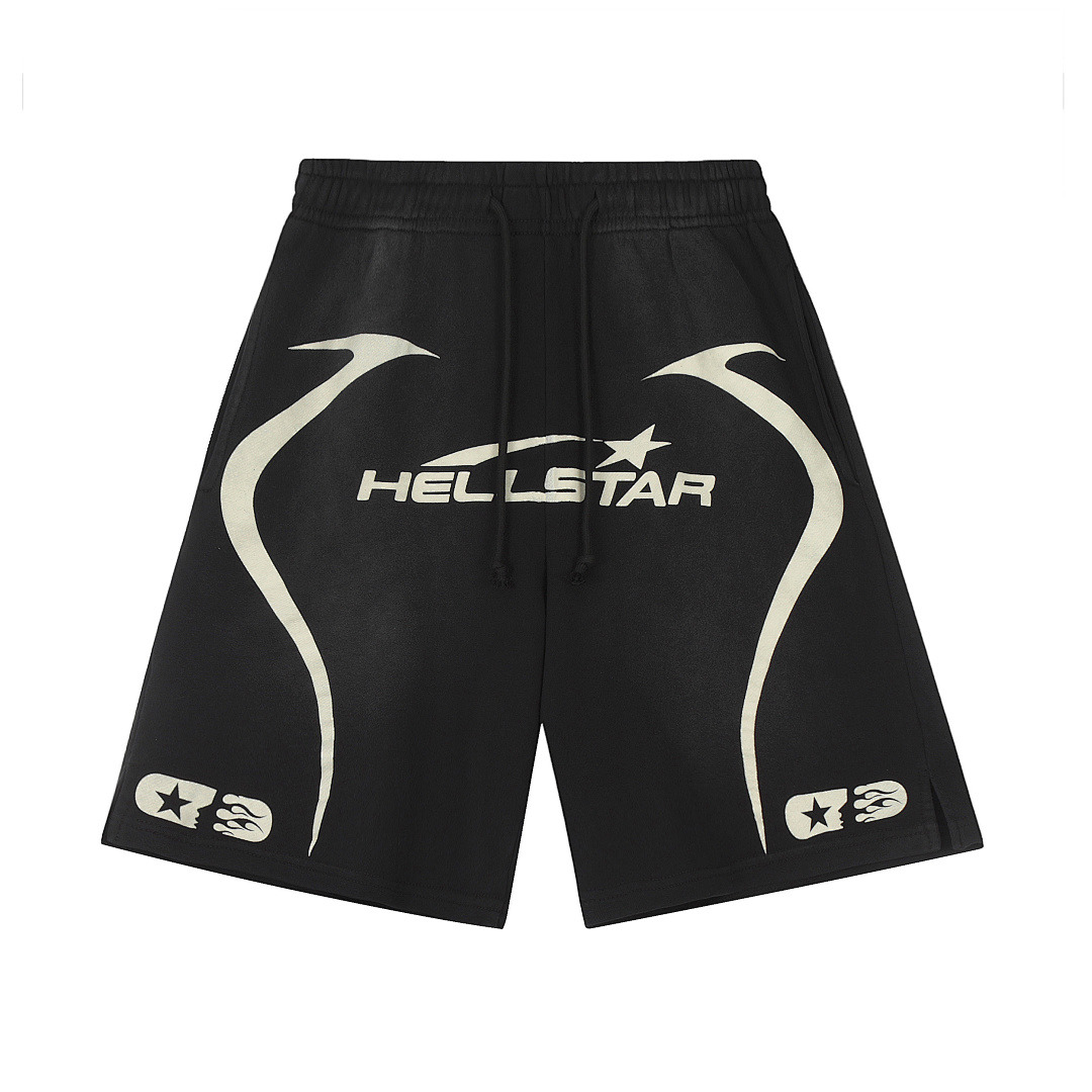 Hellstar Shorts — H619 (Black) Angle 1