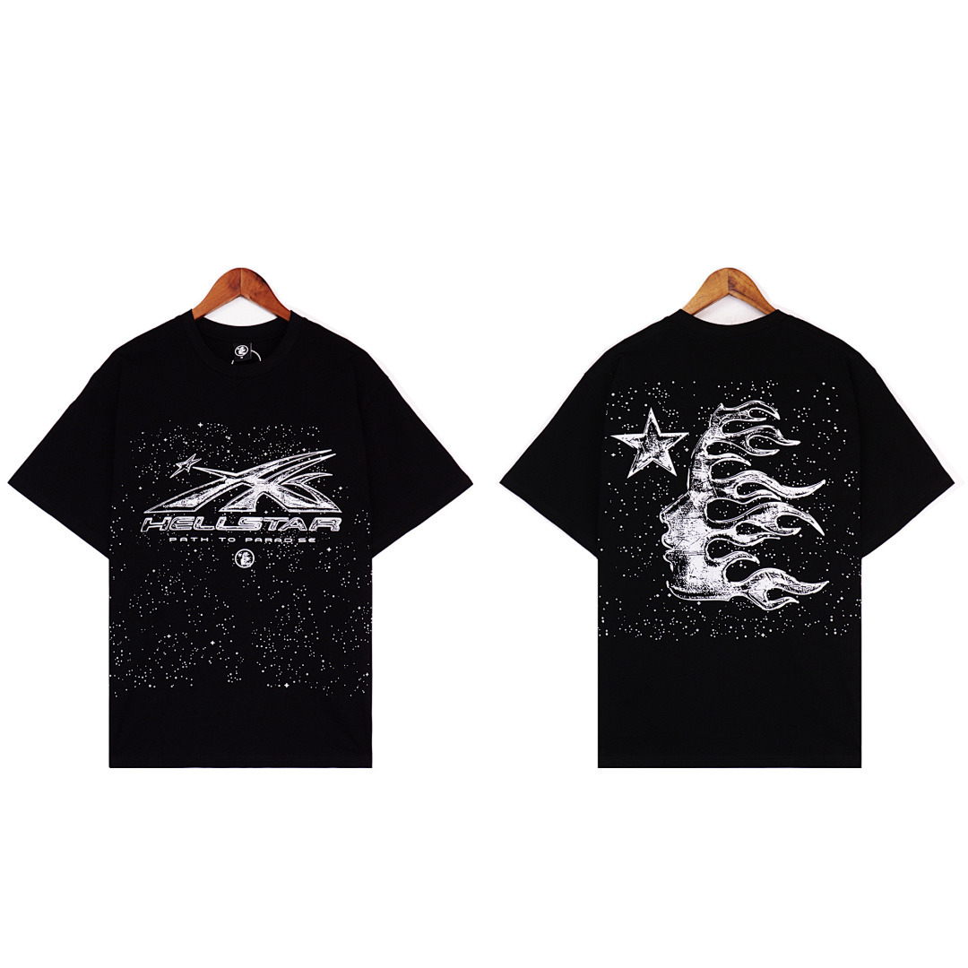 Hellstar T-Shirt — BRA-2630 (Black) Angle 1