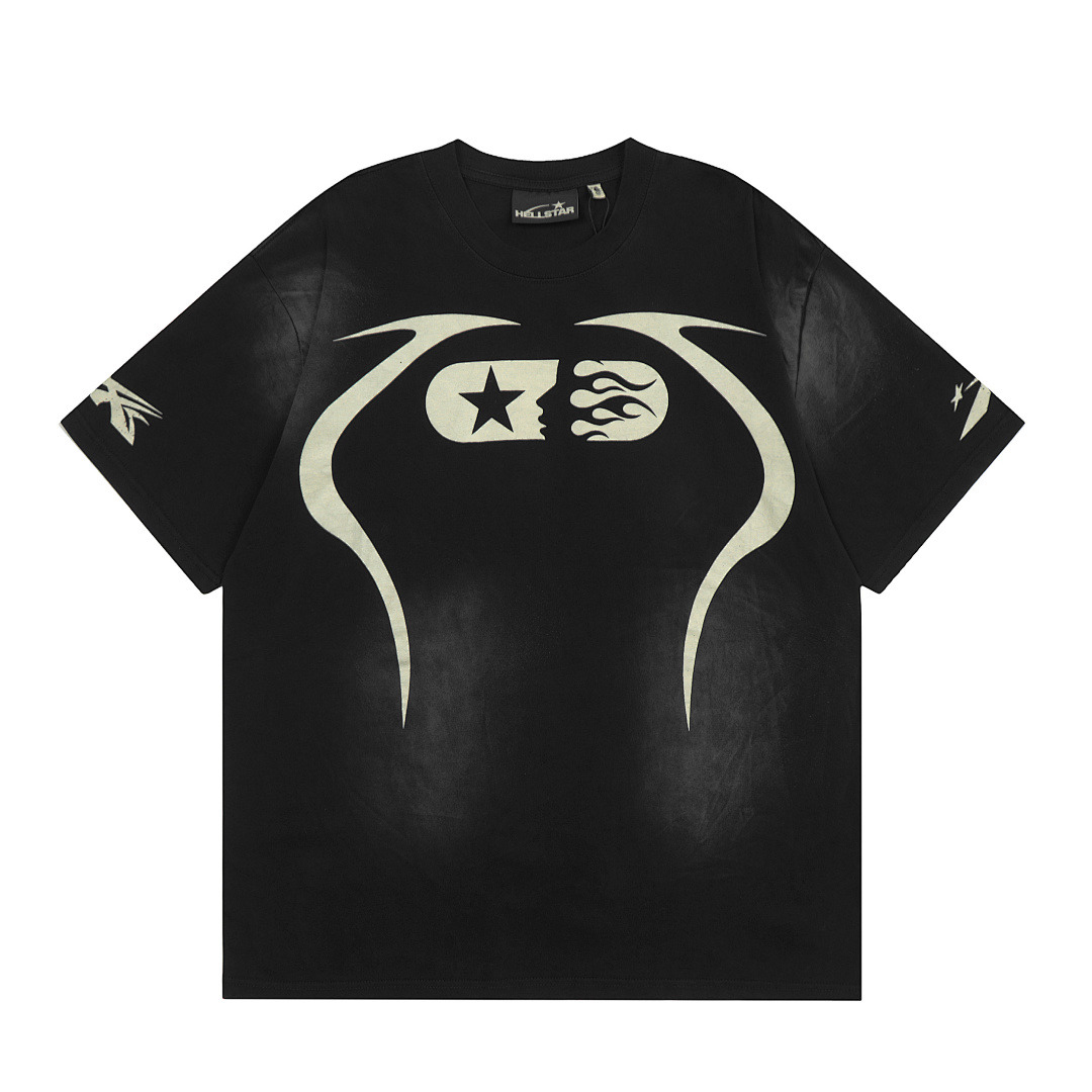 Hellstar T-Shirt — H615 (Black) Angle 1