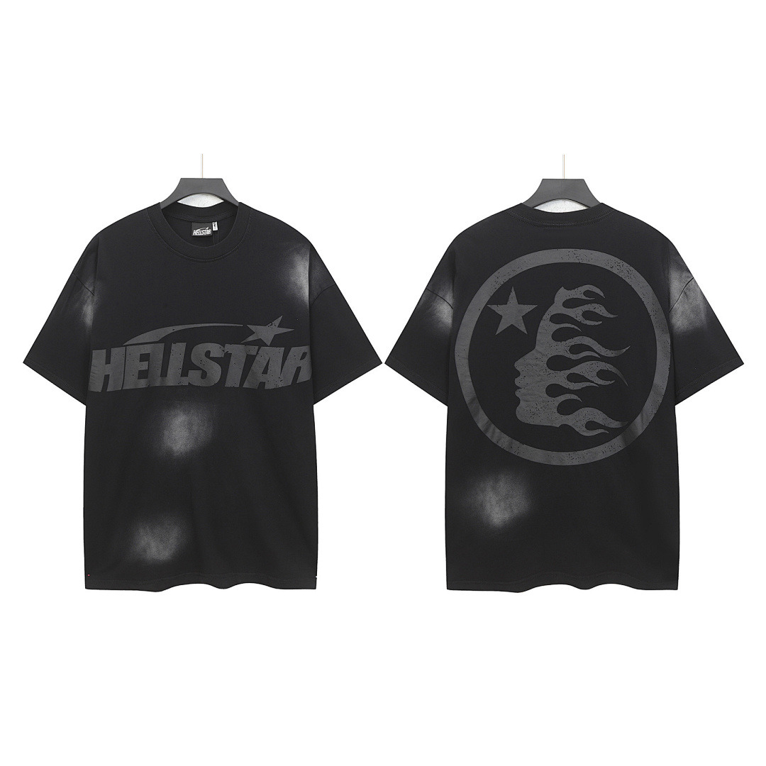 Hellstar T-Shirt — QF-110 (Washed Black) Angle 1