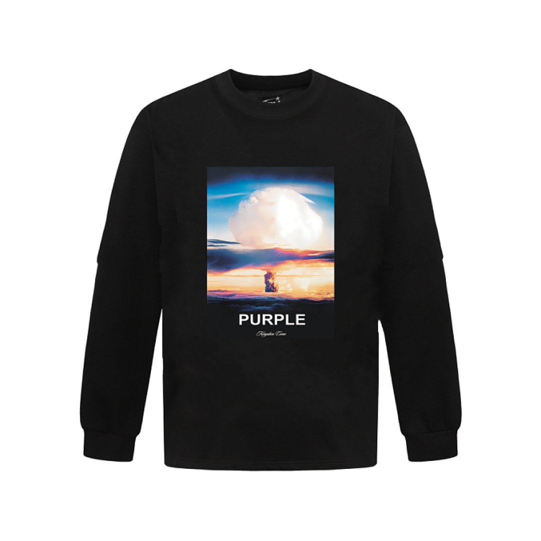 Purple Brand Long Sleeve —# Black Angle 1