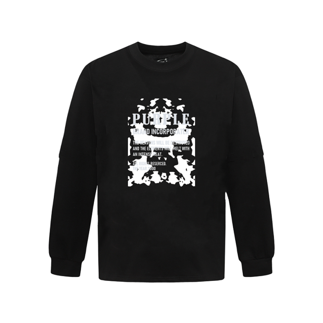 Purple Brand Long Sleeve —# Black Angle 1