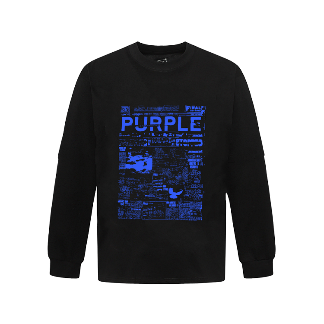Purple Brand Long Sleeve —# Black Angle 1