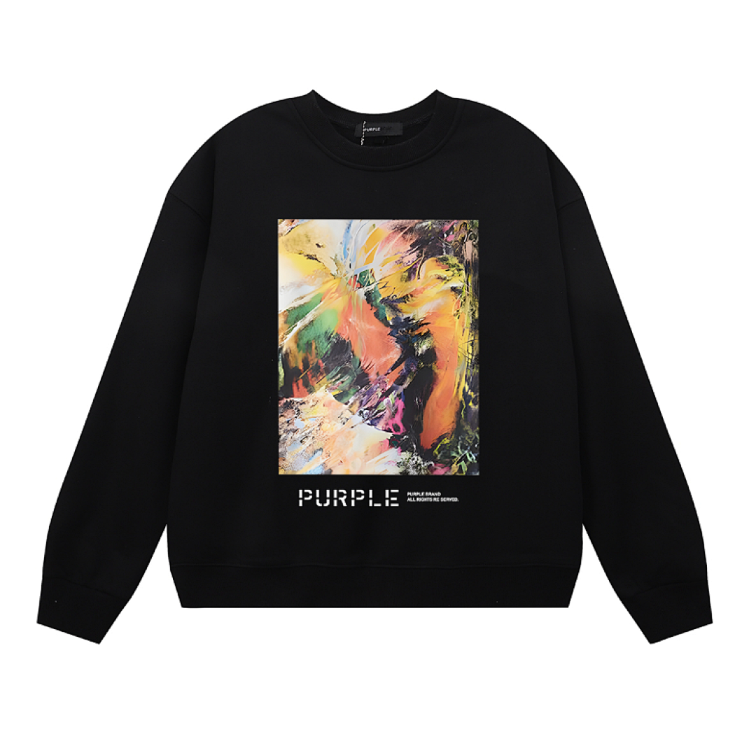 Purple Brand Long Sleeve —# Black Angle 1