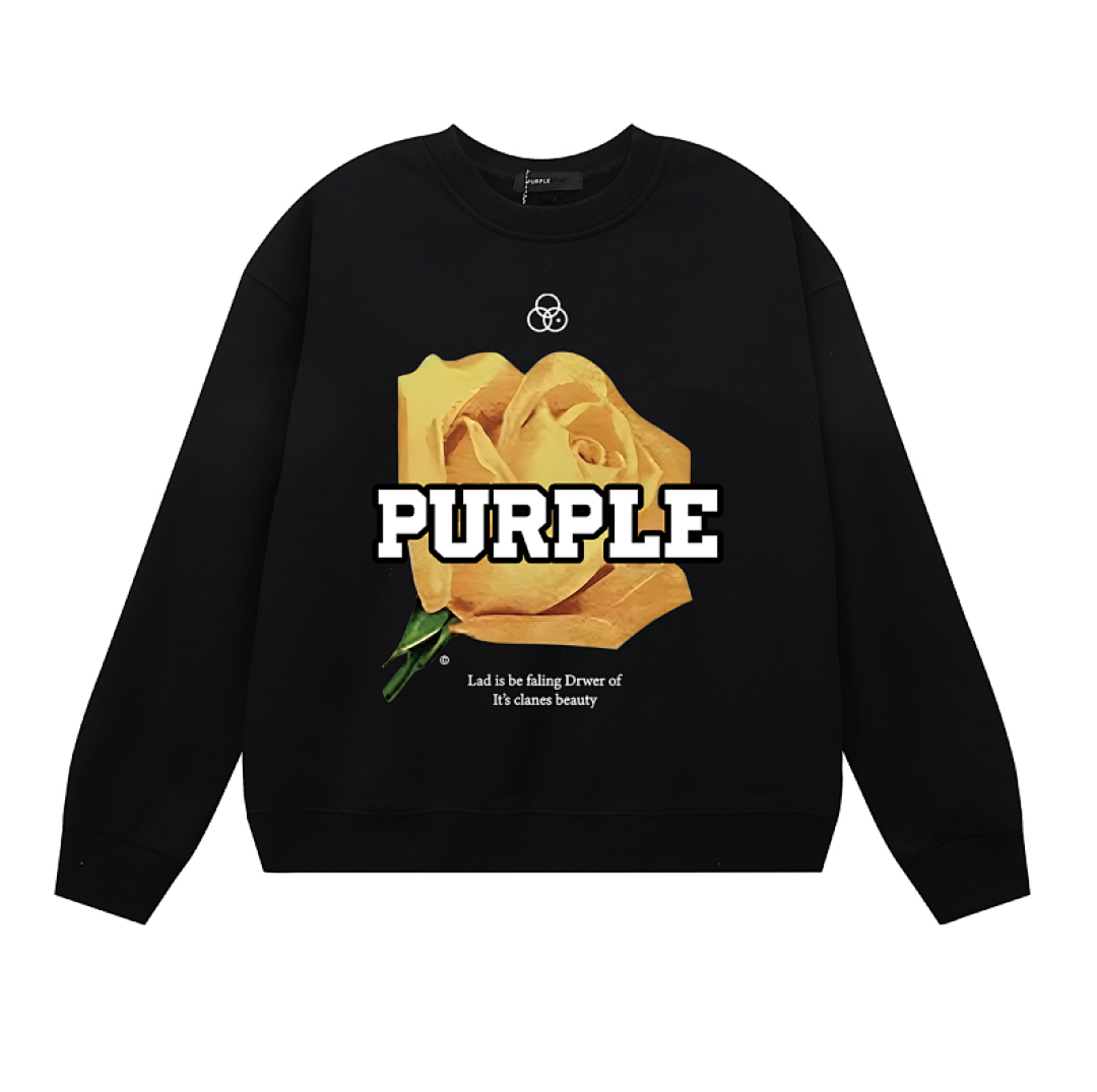 Purple Brand Long Sleeve —# Black Angle 1