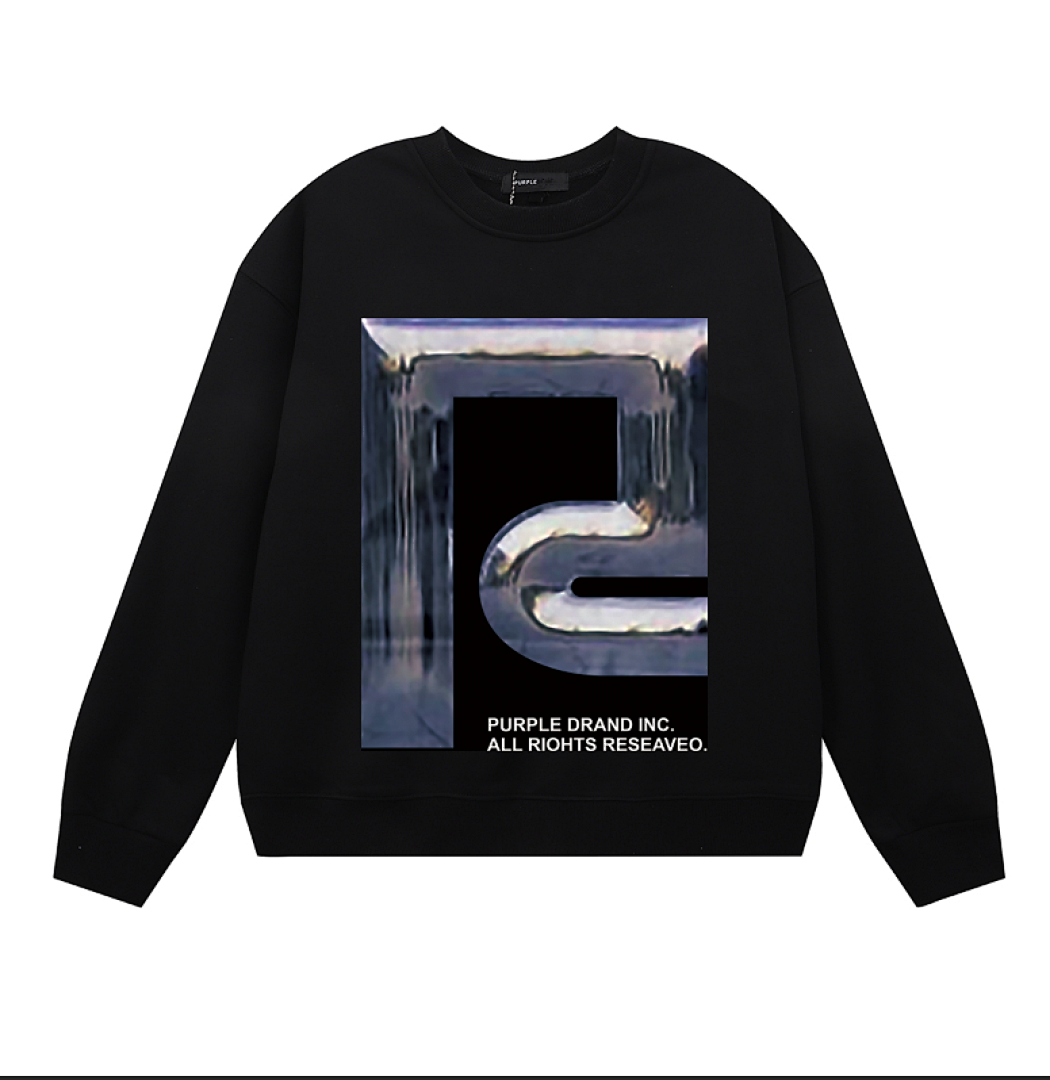 Purple Brand Long Sleeve —# Black Angle 1