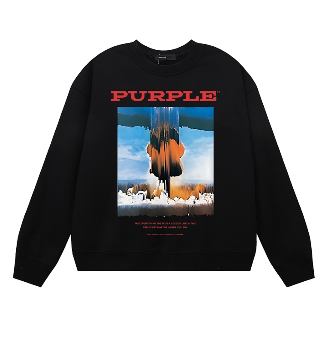 Purple Brand Long Sleeve —# Black Angle 1