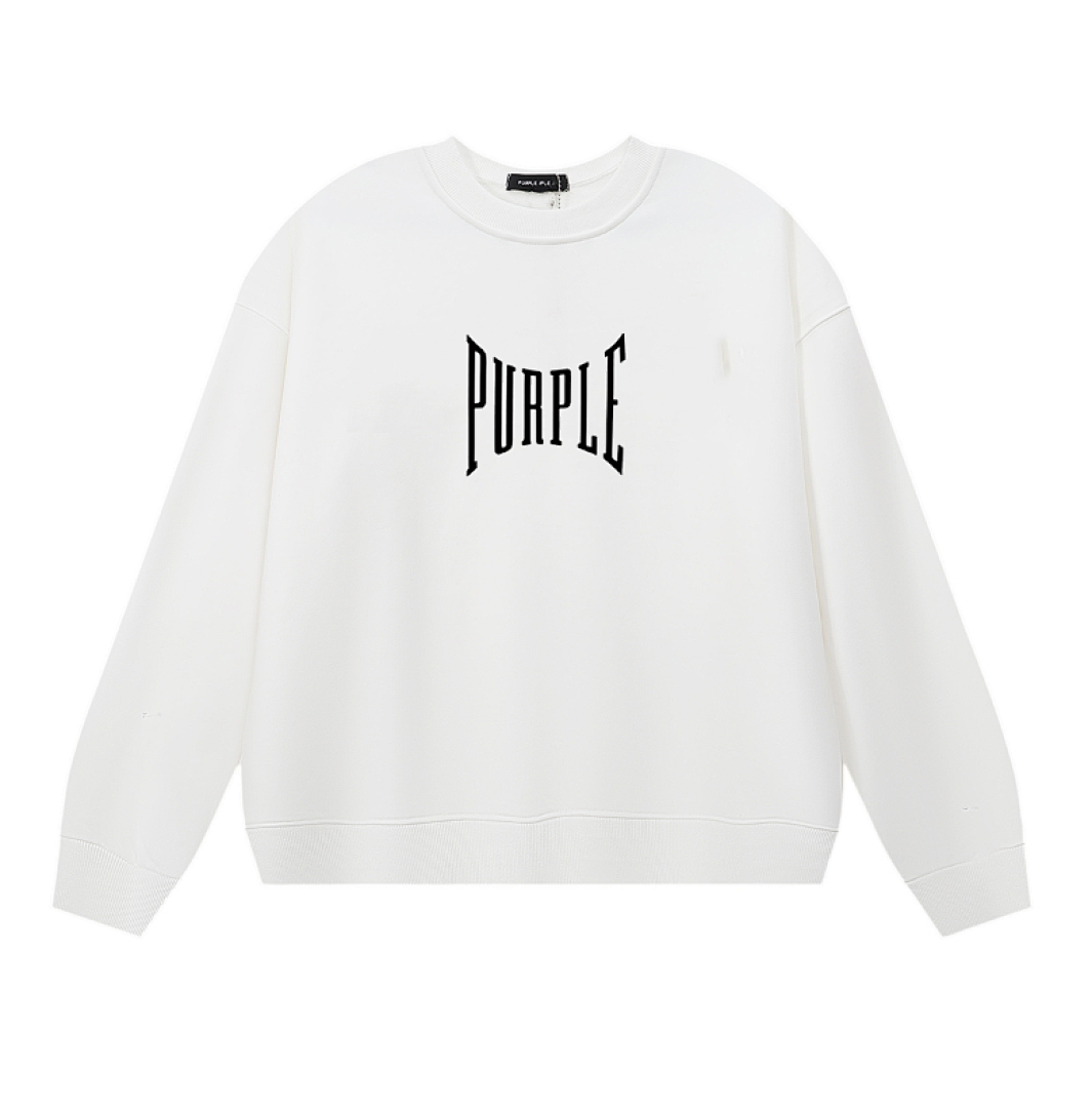 Purple Brand Long Sleeve —# WhiteBlack Angle 1