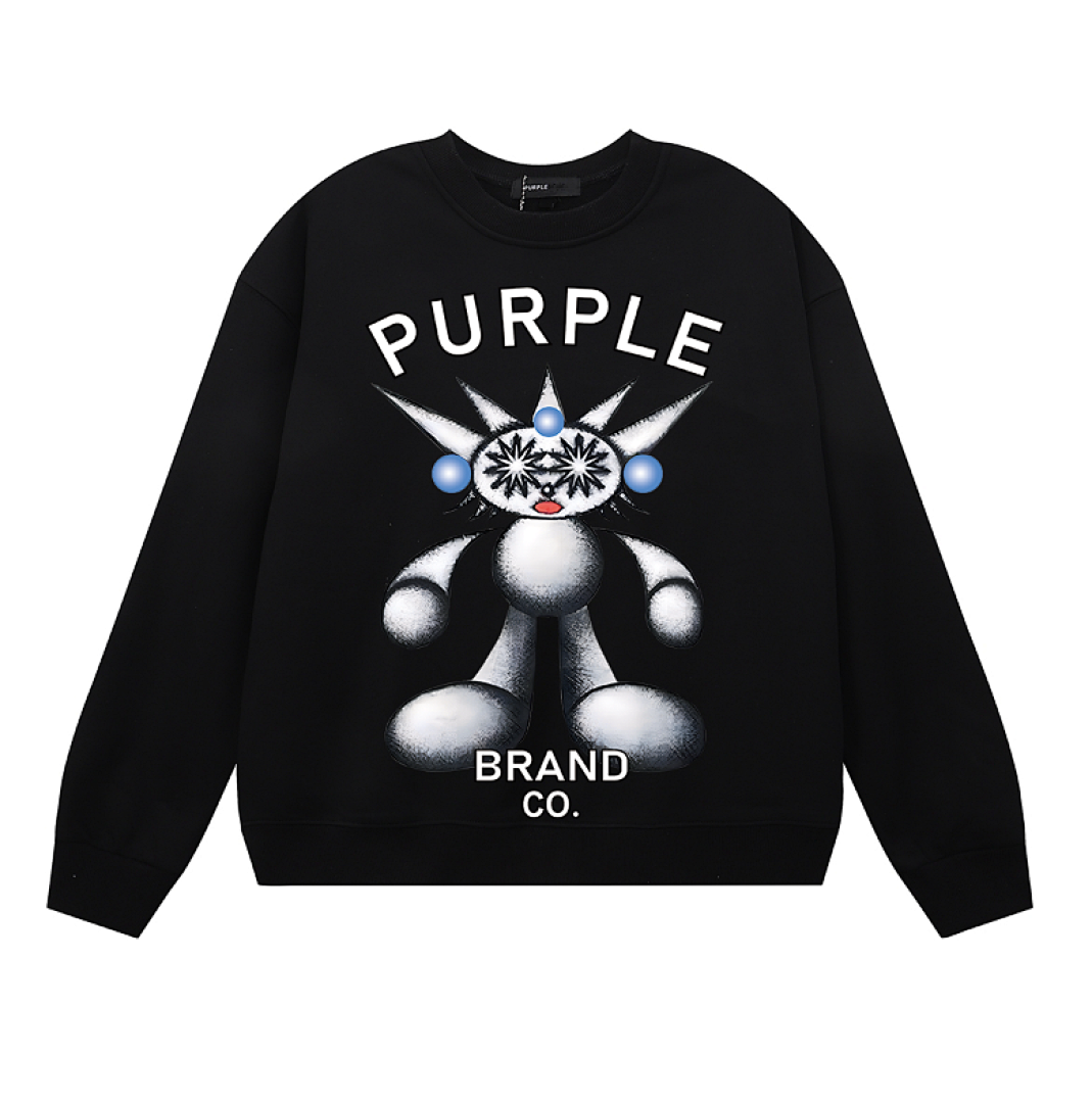 Purple Brand Long Sleeve —# Black Angle 1