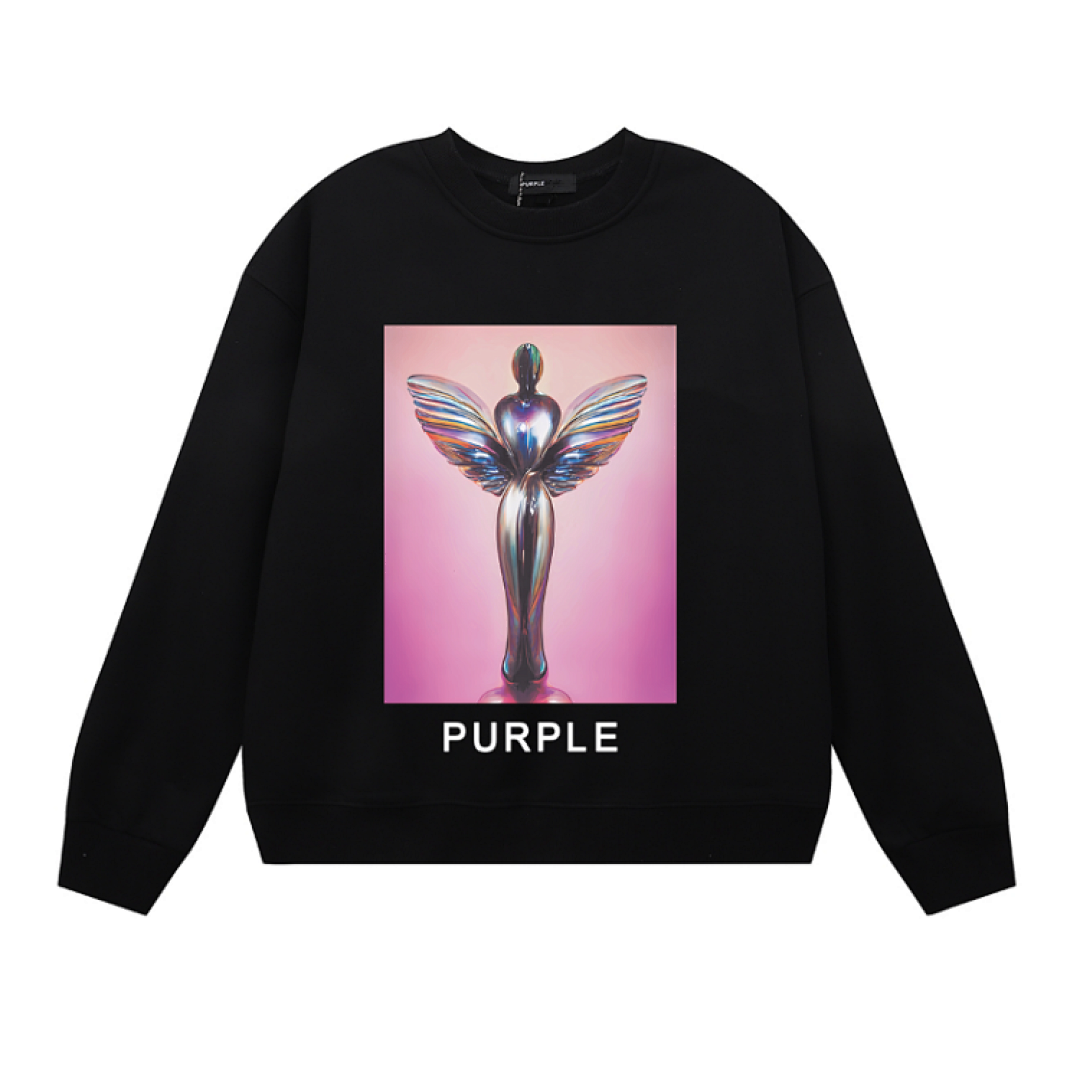 Purple Brand Long Sleeve —# Black Angle 1