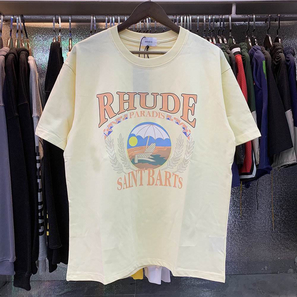 Rhude Shirts — 130ffbfb Angle 1