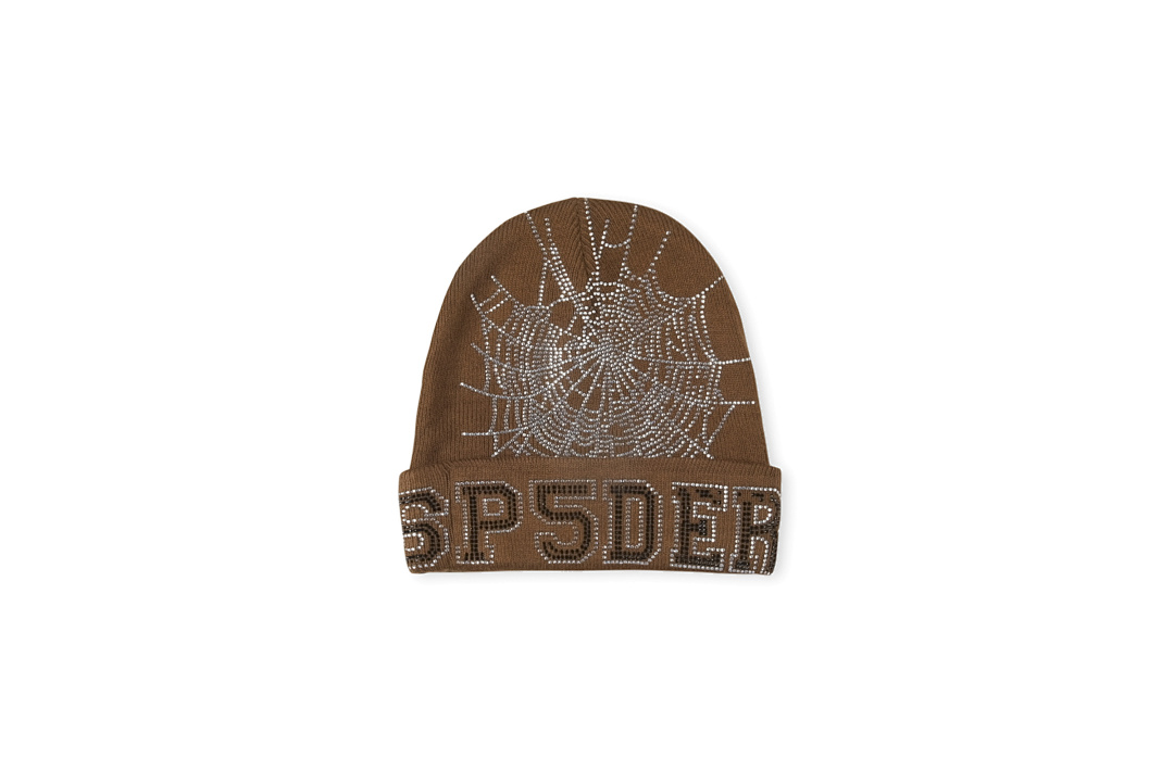 SP5DER Knitted Hat — AS201 (Brown) Angle 1