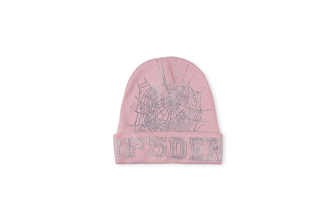 SP5DER Knitted Hat — AS201 (Pink) Angle 1