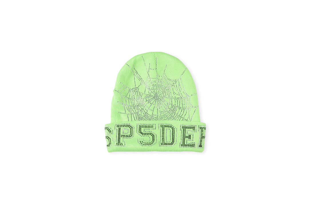 SP5DER Knitted Hat — AS201 (Green) Angle 1